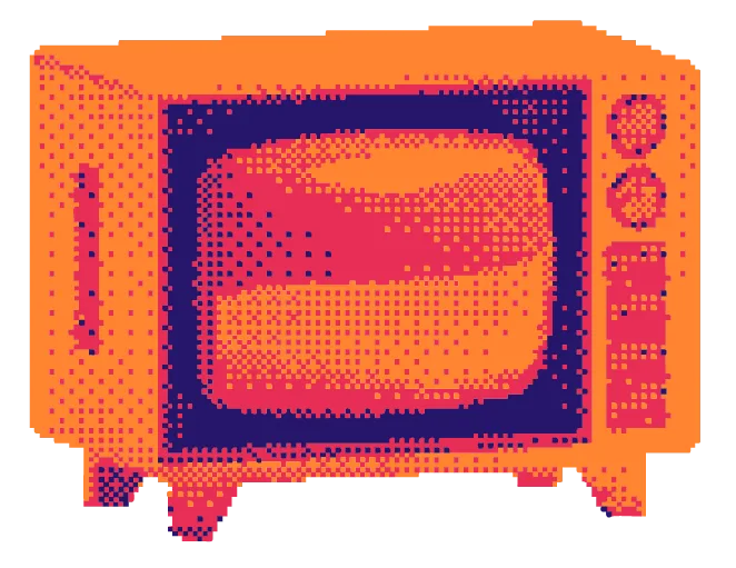 Televisor retrô em bitmap